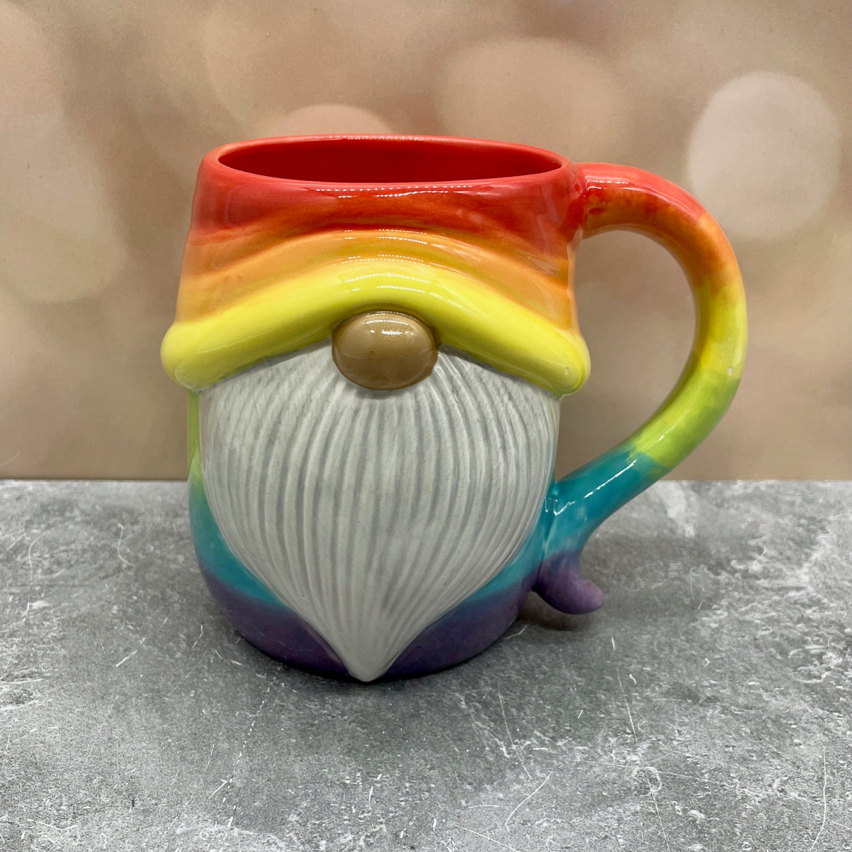 Gnome Mug - Sherbet Rainbow Red