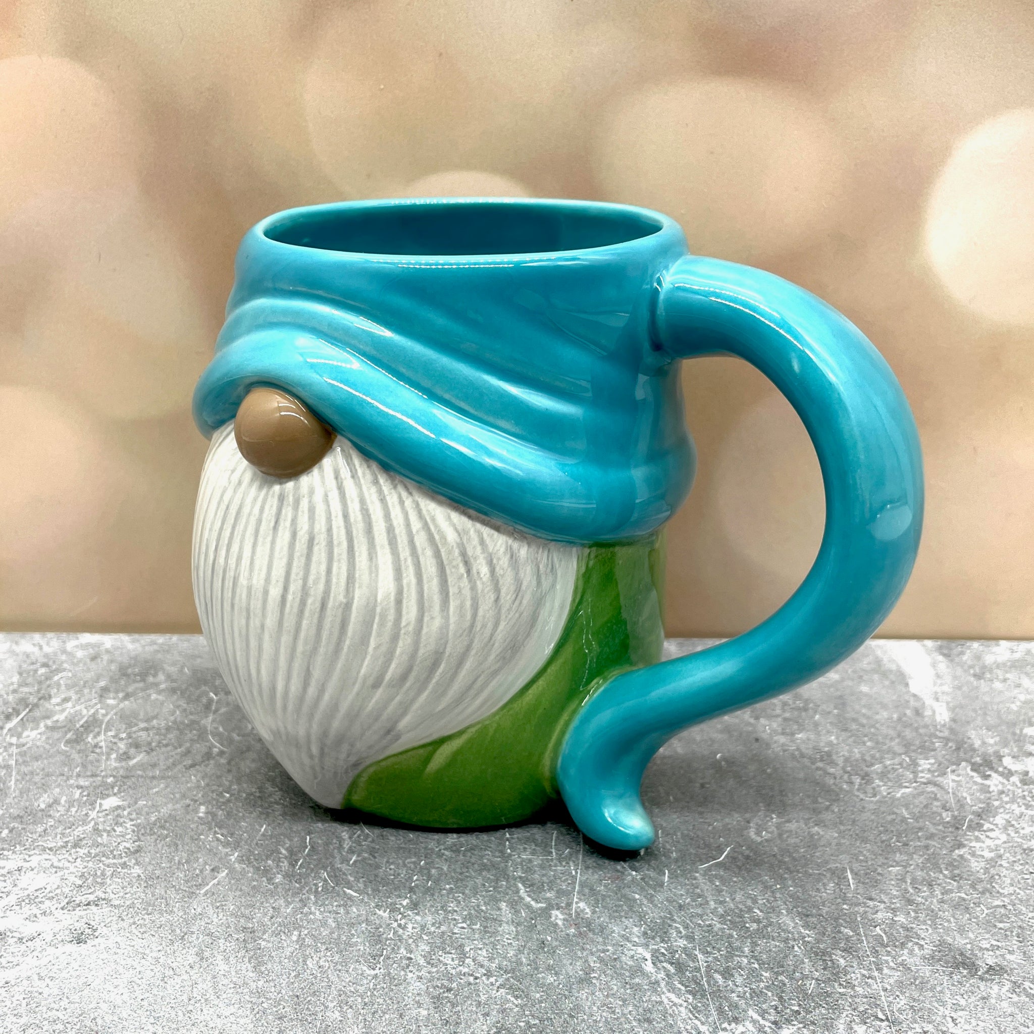Gnome Mug - Bright Blue & Green - Tangle Artistry
