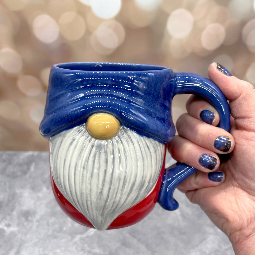 Gnome Mug - Bright Blue & Green - Tangle Artistry