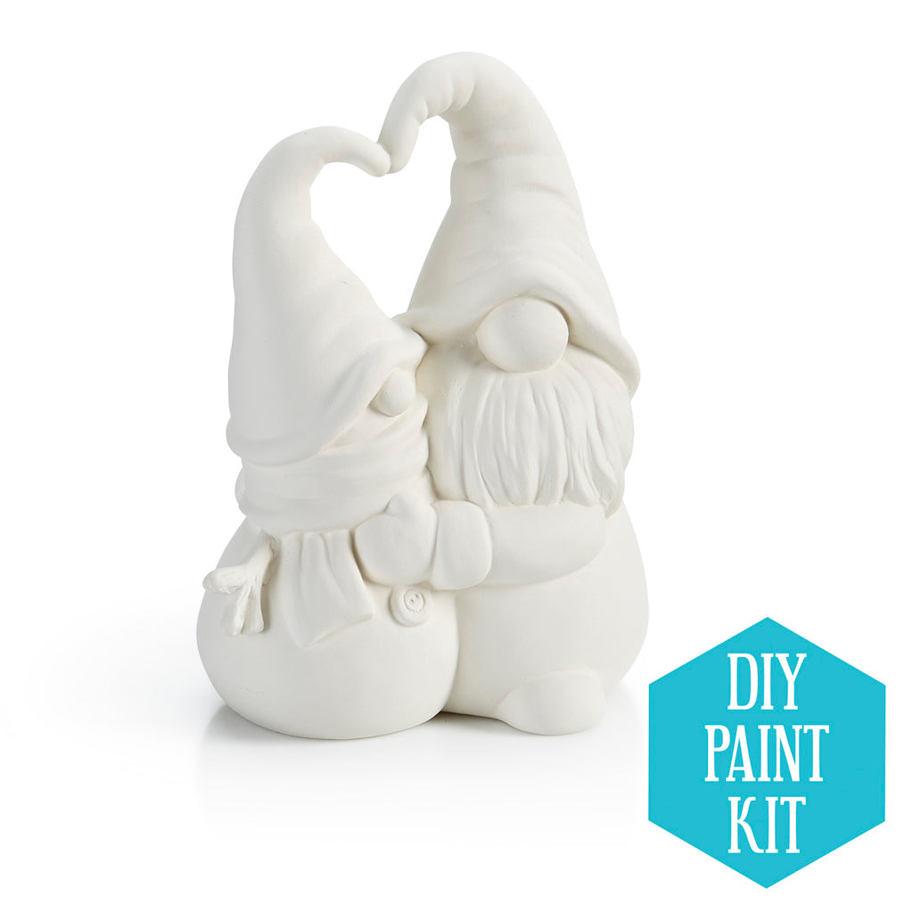 DIY Ceramic Hugging Gnome and Snowman