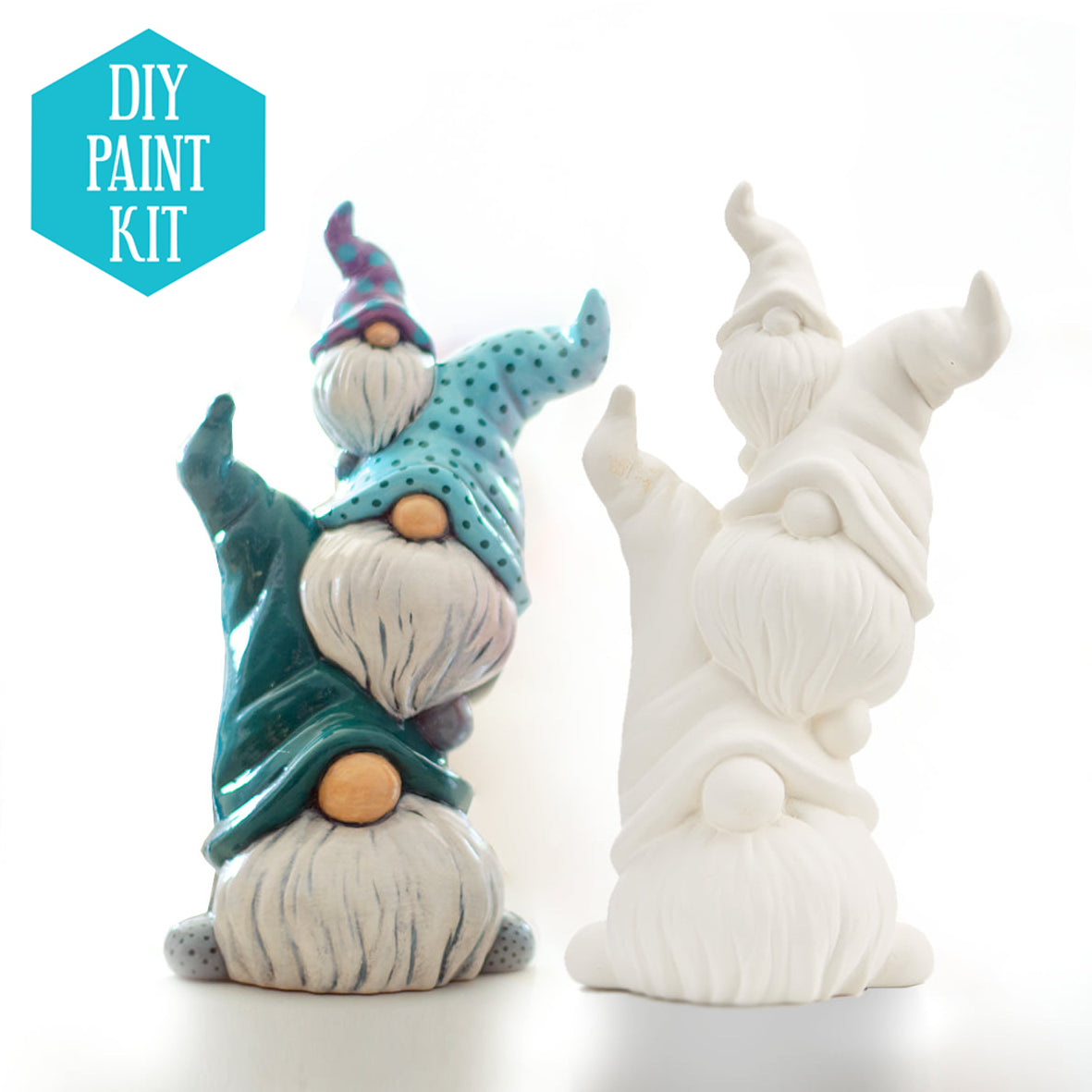 DIY Ceramic Stack of Gnomes