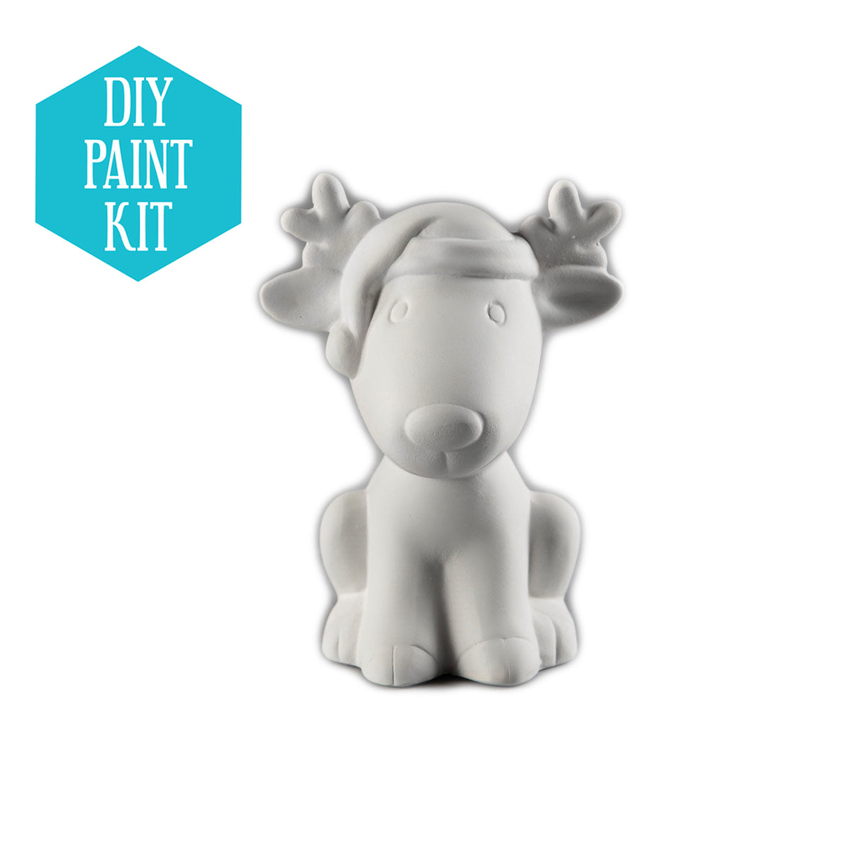 DIY Ceramic Sitting Reindeer
